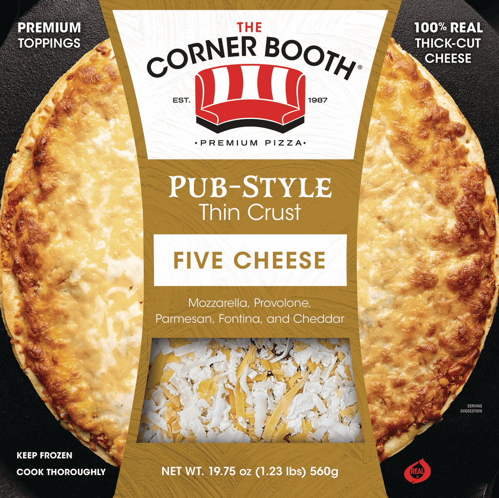 The Corner Booth Pub-Style Five Cheese Pizza