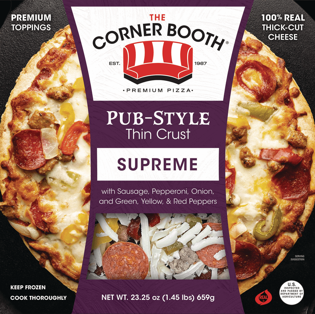 The Corner Booth Pub-Style Supreme Pizza