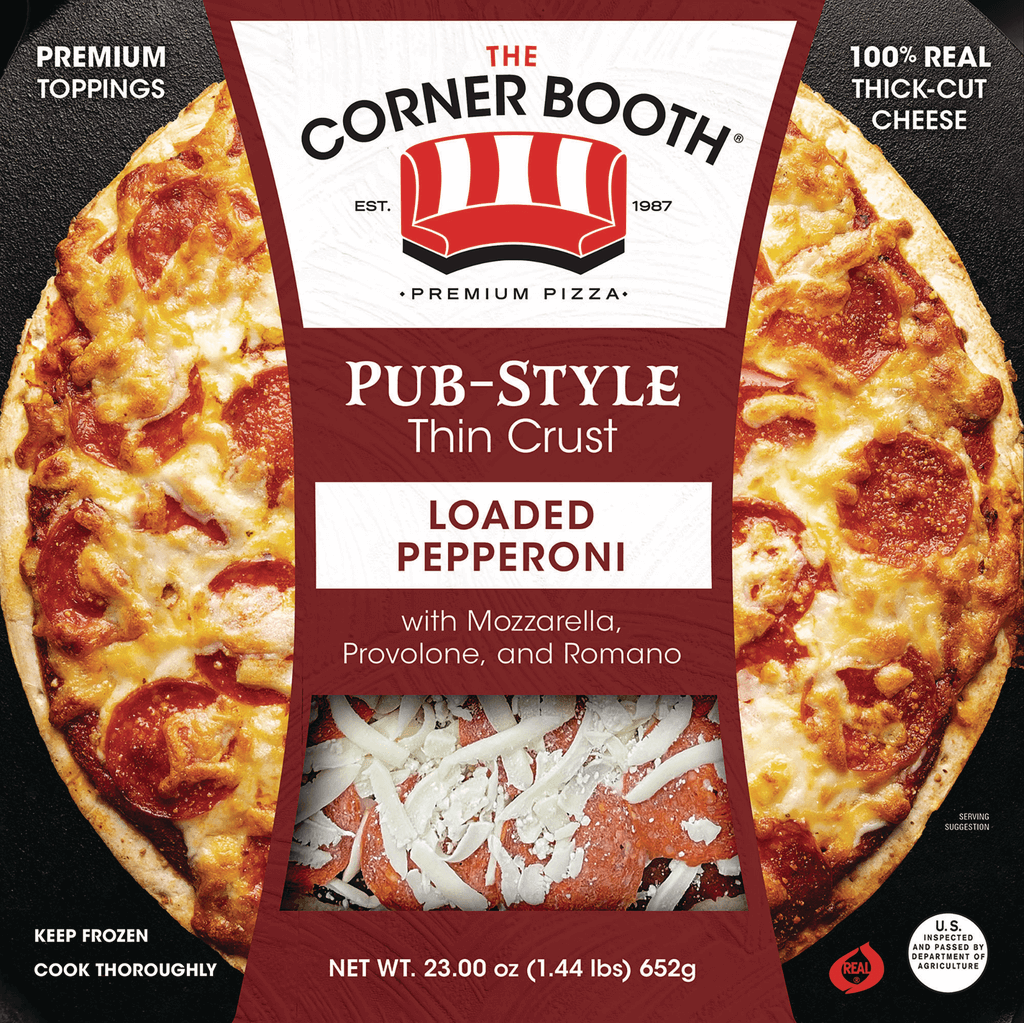 The Corner Booth Pub-Style Loaded Pepperoni Pizza